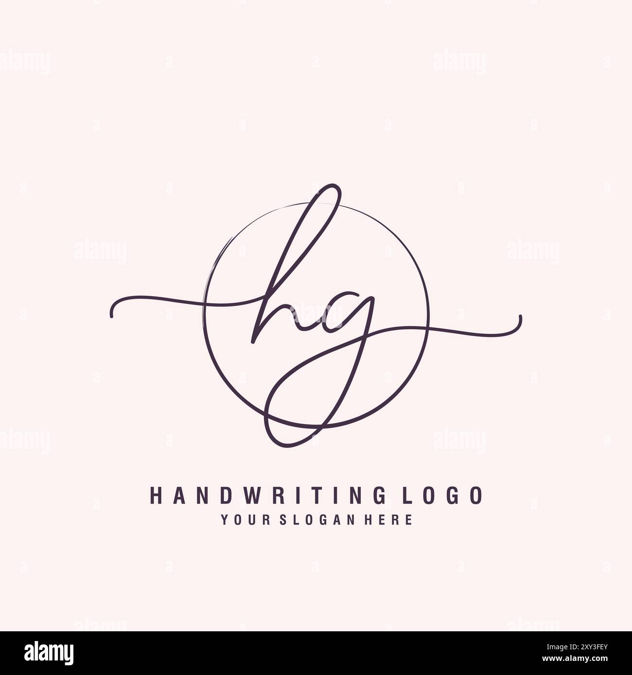 Logo HG Letter minimal moderno Illustrazione Vettoriale