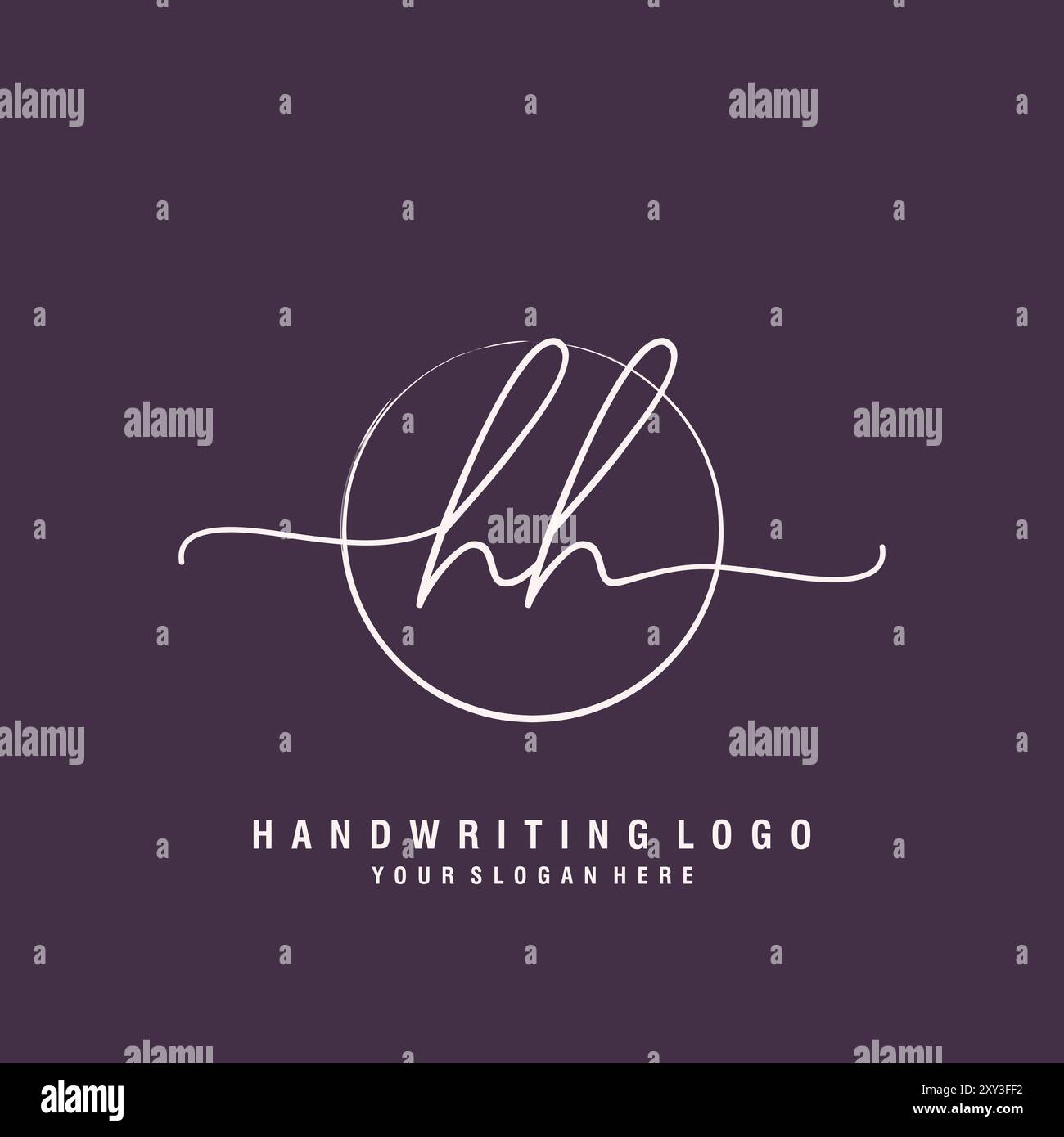 Logo HH Letter minimal moderno Illustrazione Vettoriale