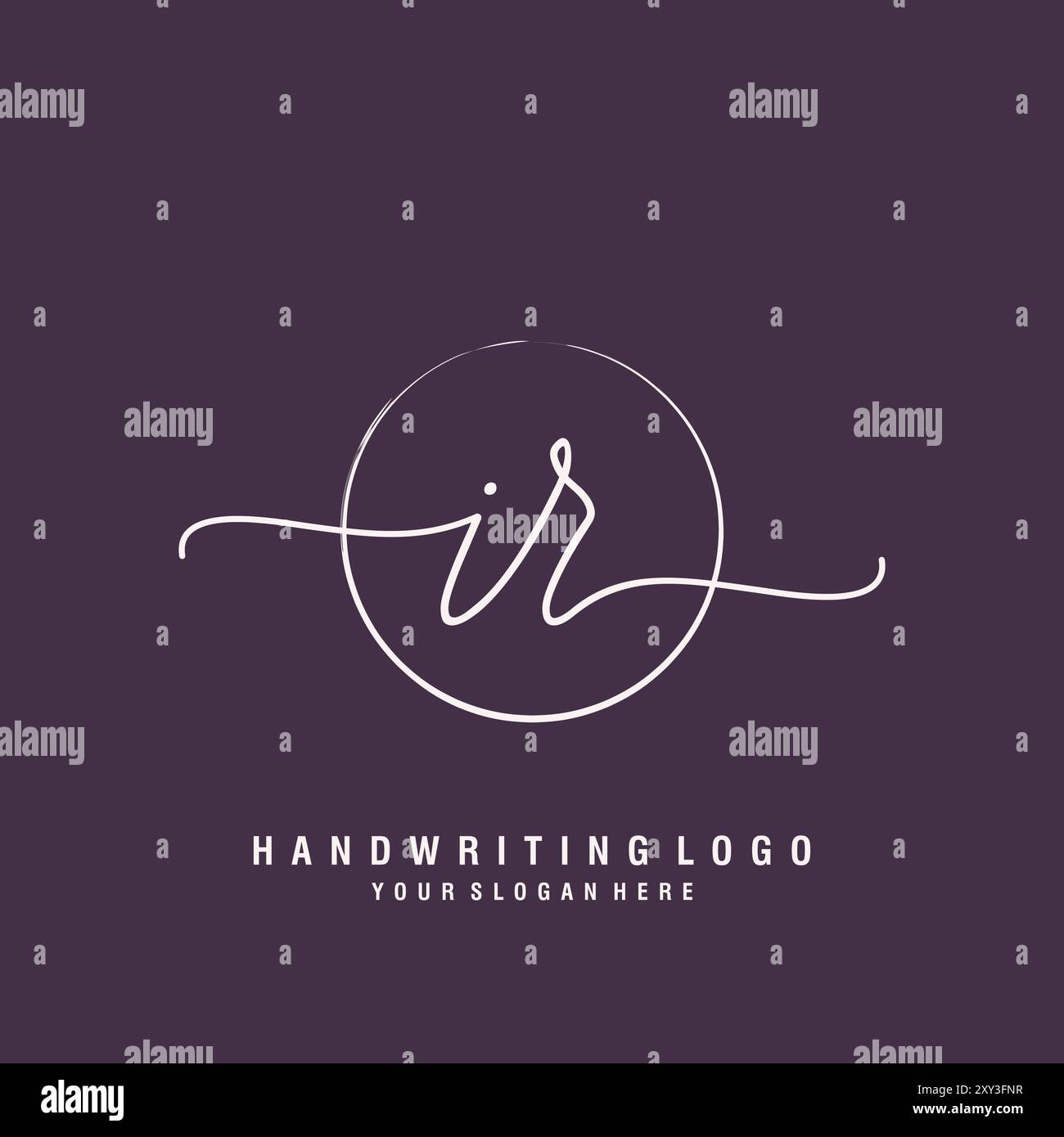 Logo IR Letter minimal moderno Illustrazione Vettoriale