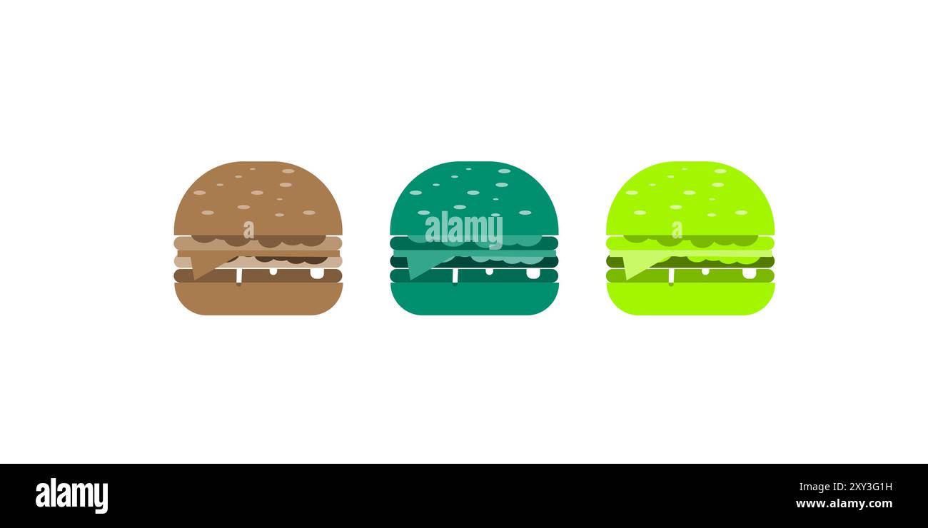 Icona linea hamburger. Tratto modificabile. Pixel perfetti. Per dispositivi mobili Illustrazione Vettoriale
