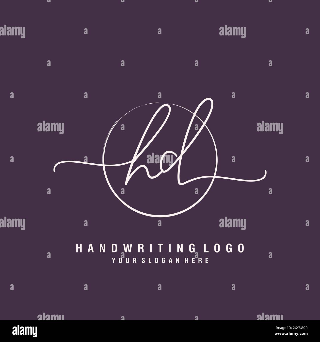 Logo HD Letter minimal moderno Illustrazione Vettoriale