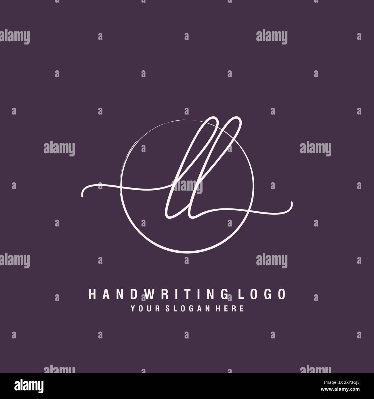 Logo LL Letter minimal moderno Illustrazione Vettoriale