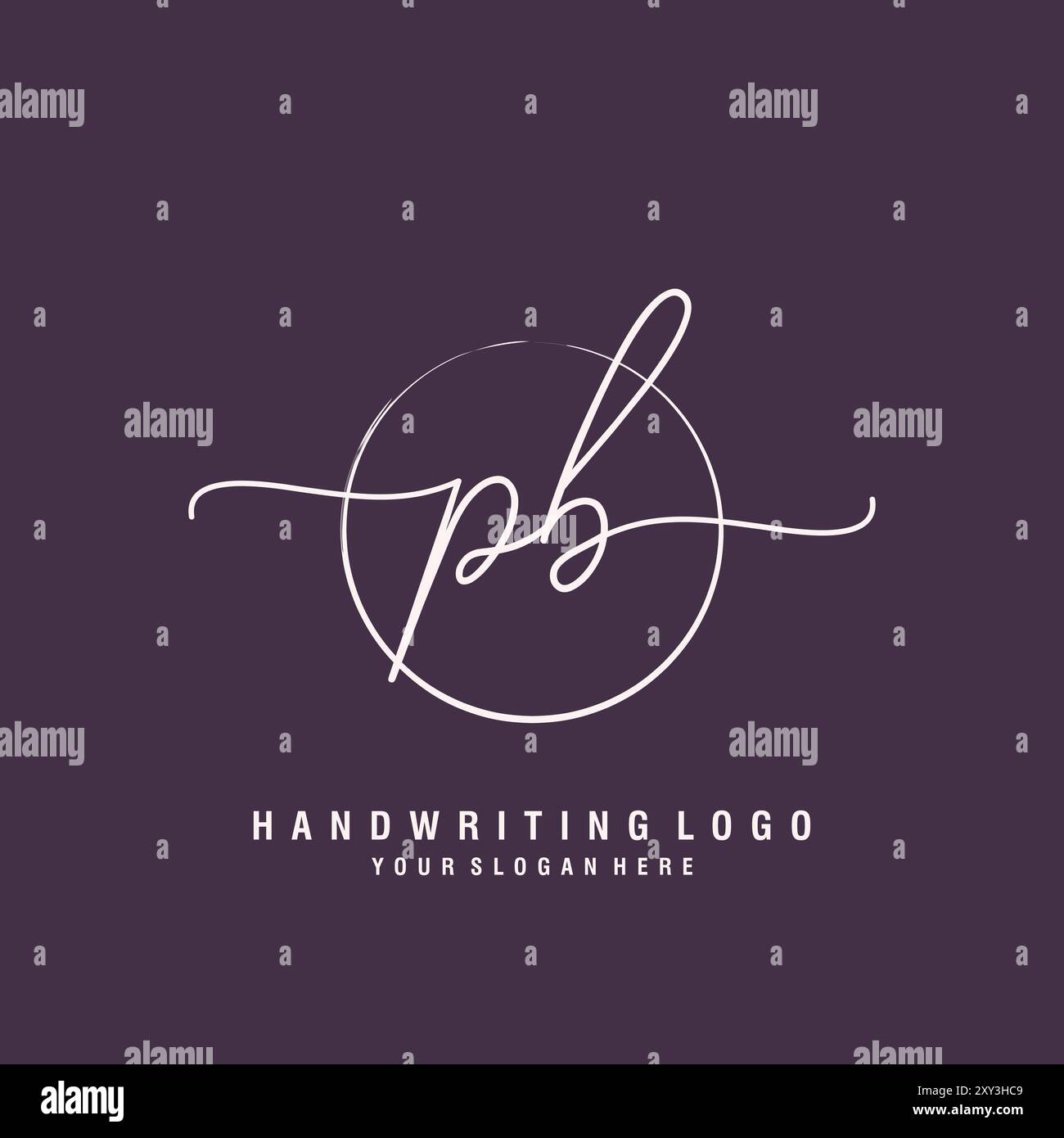 Logo PB Letter minimal moderno Illustrazione Vettoriale