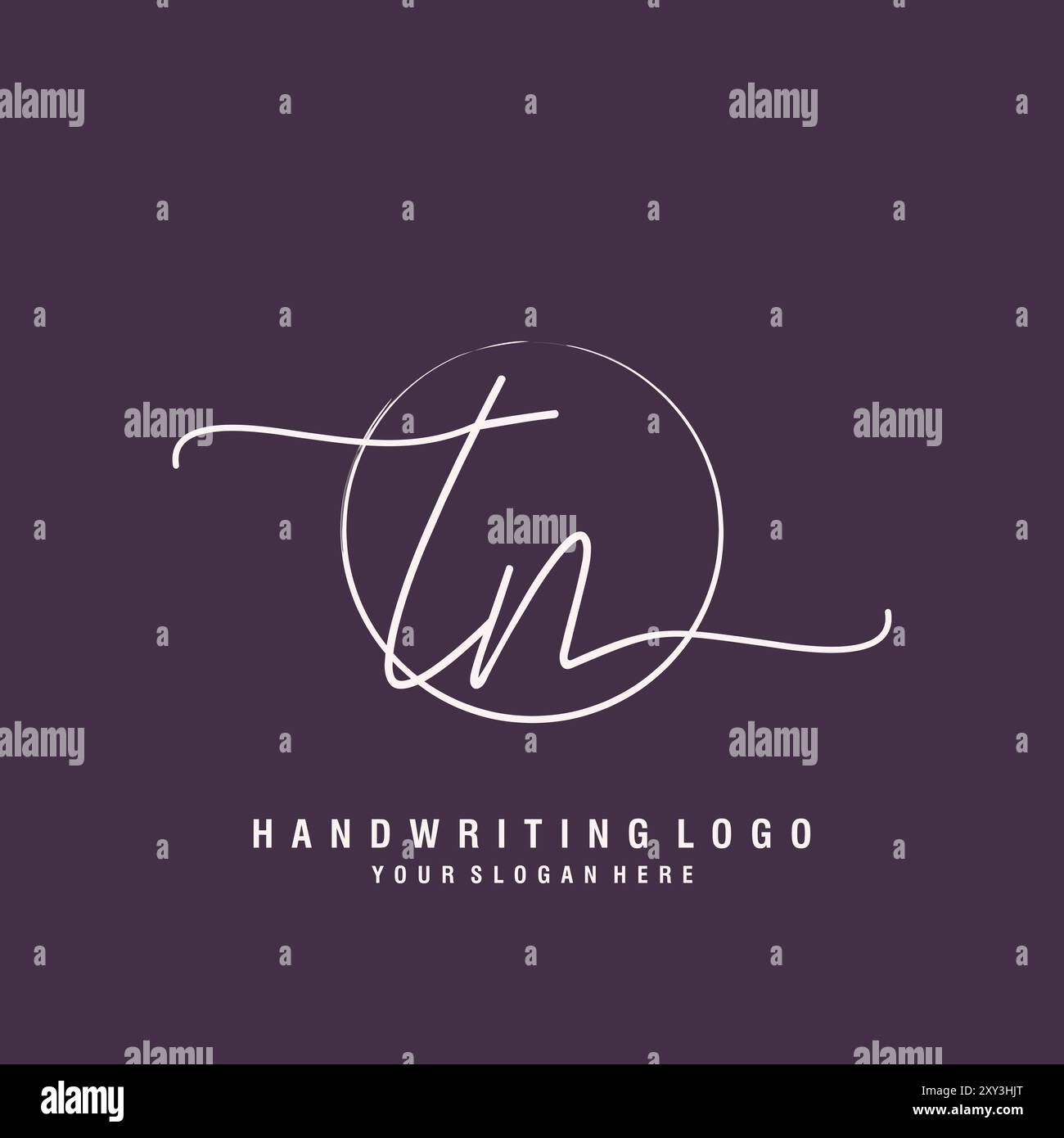 Logo TN Letter minimal moderno Illustrazione Vettoriale