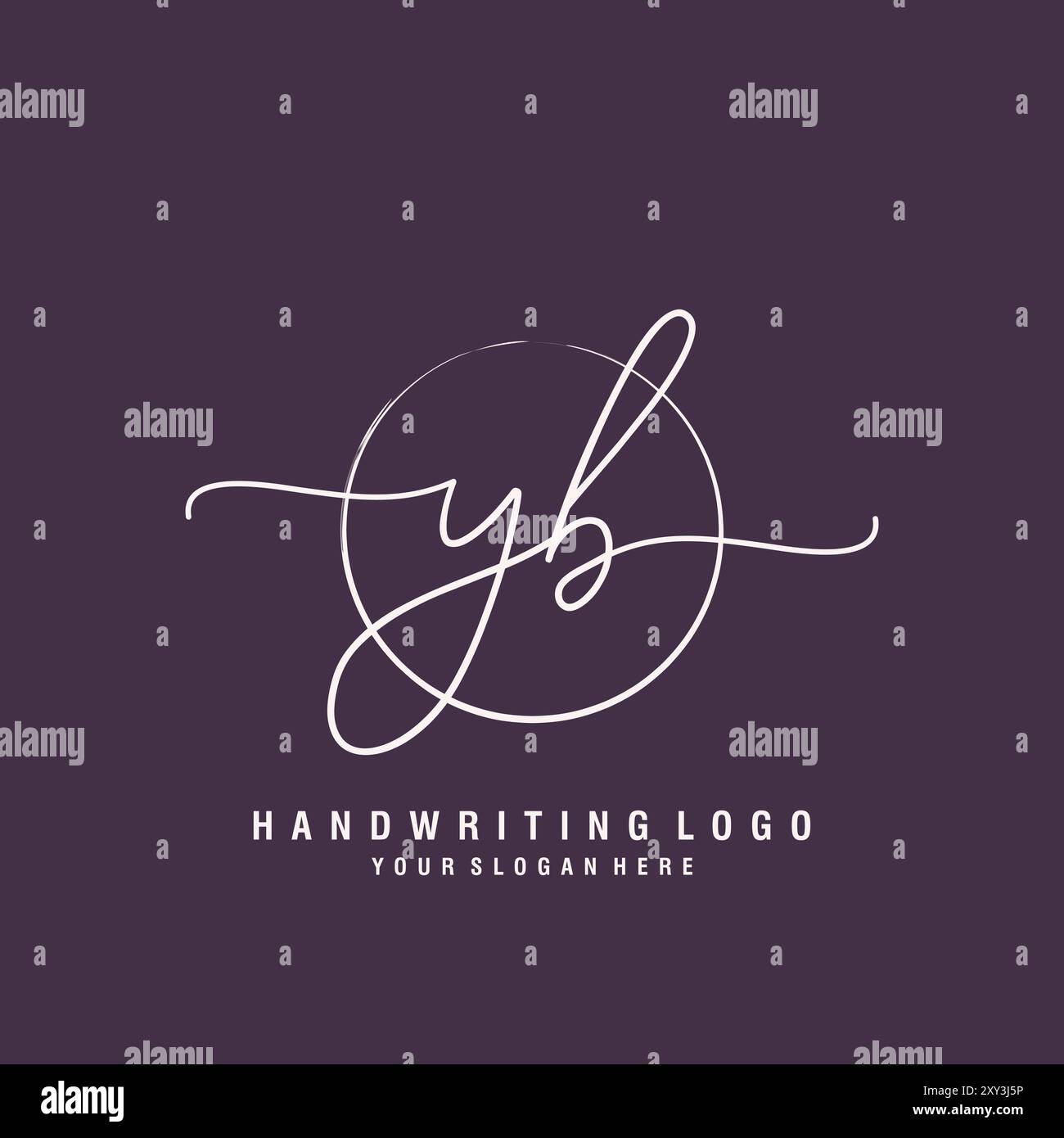 Logo YB Letter minimal moderno Illustrazione Vettoriale