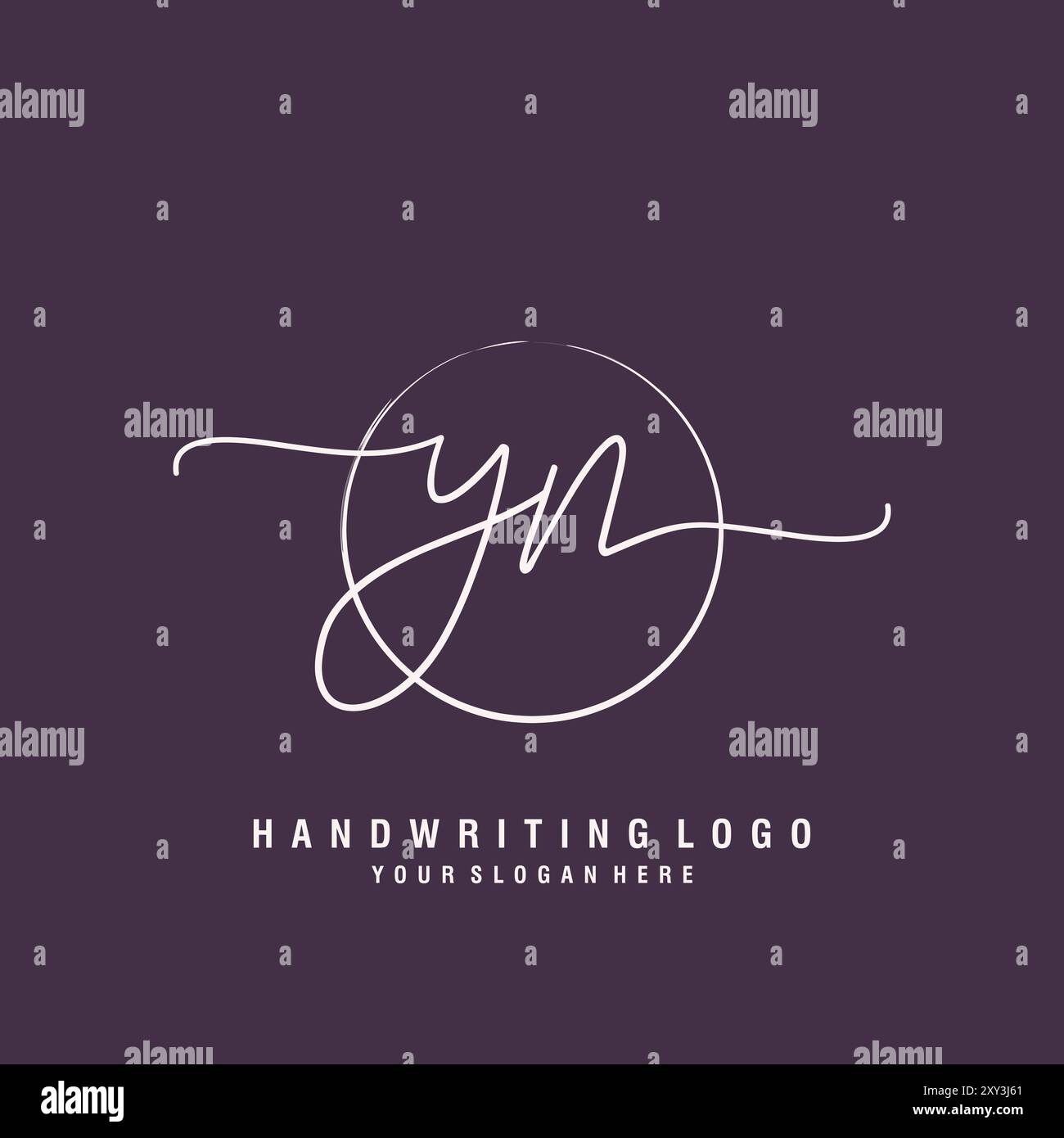 Logo YN Letter minimal moderno Illustrazione Vettoriale