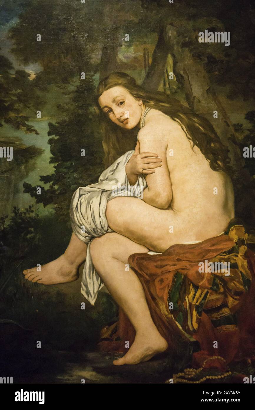 Edouard Manet, la ninfa sorpresa, 1861, olio su tela, Museo Nazionale delle Belle Arti (MNBA), Buenos Aires, Repubblica Argentina, cono meridionale, Sud A. Foto Stock
