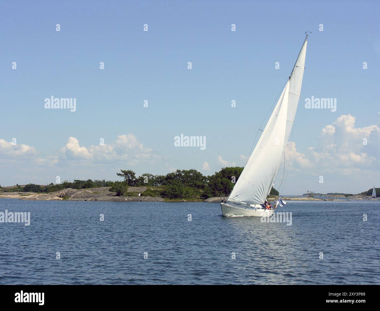 Marinaio di fronte a Jungfruskaer Foto Stock