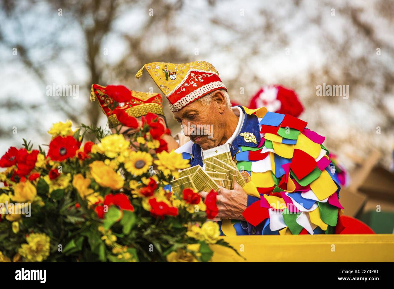 COLONIA, GERMANIA, 04 marzo: Partecipanti alla sfilata di Carnevale del 4 marzo 2014 a Colonia, Germania, Europa Foto Stock