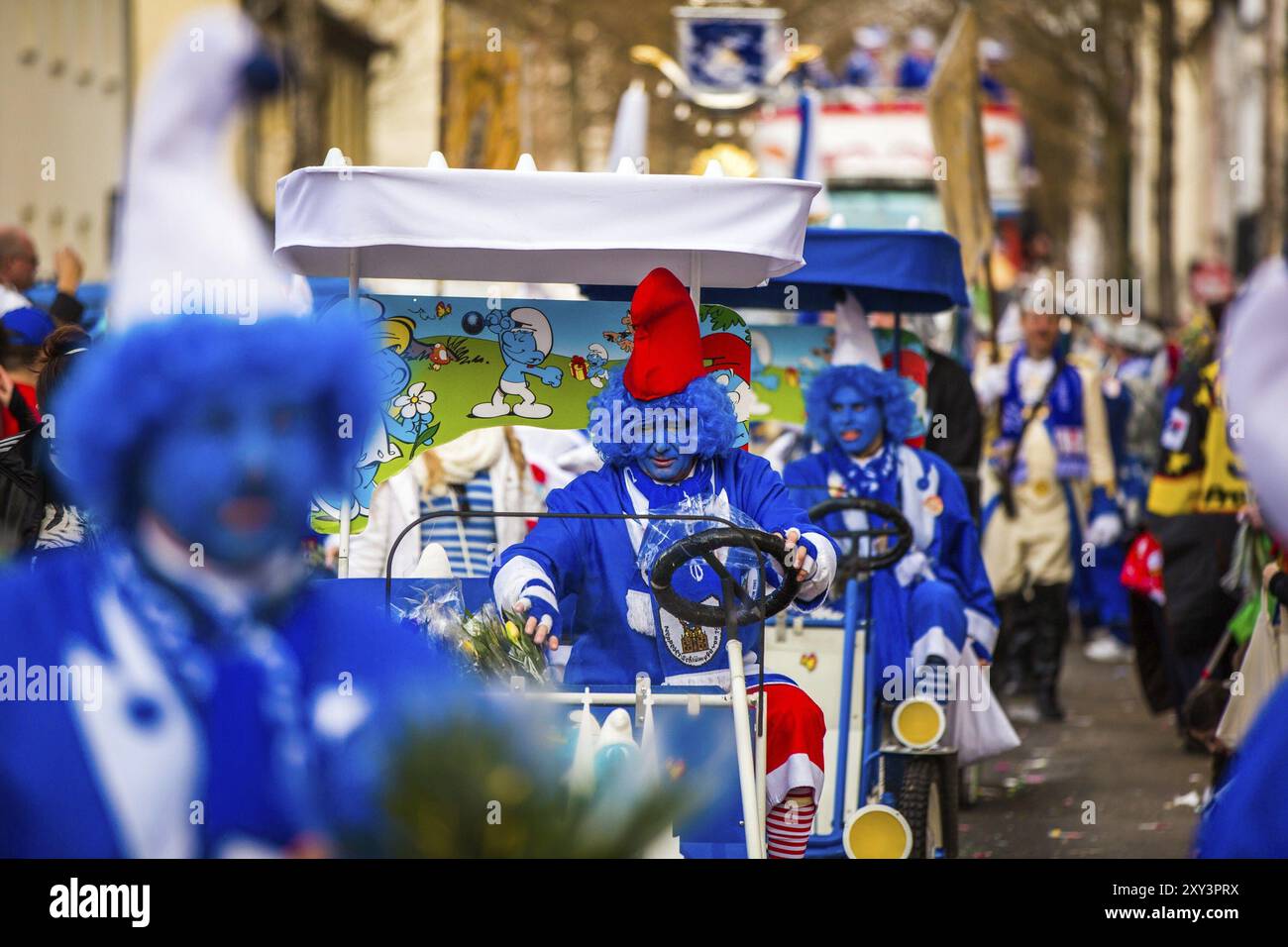 COLONIA, GERMANIA, 04 marzo: Partecipanti alla sfilata di Carnevale del 4 marzo 2014 a Colonia, Germania, Europa Foto Stock