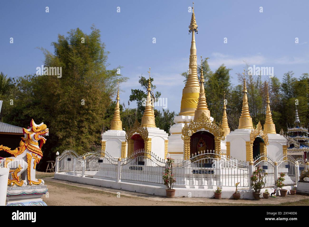 Wat Pa Kham nel villaggio di Pai, provincia di Mae Khong Son, Thailandia, Asia Foto Stock