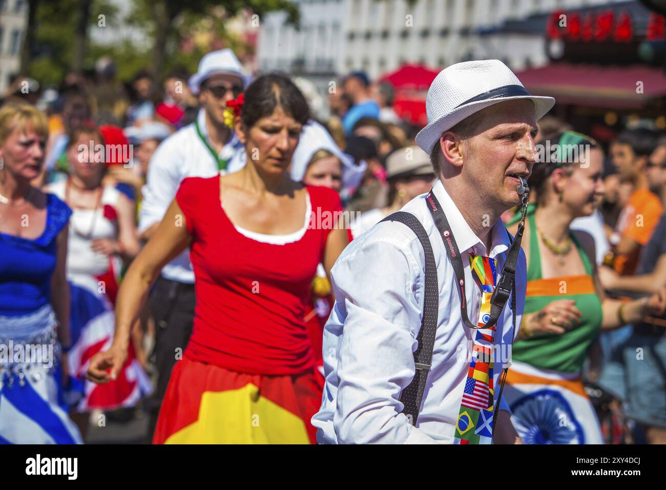 BERLINO, 08 GIUGNO: Partecipanti al Carnevale delle Culture. 8 giugno 2014 a Berlino, Germania, Europa Foto Stock