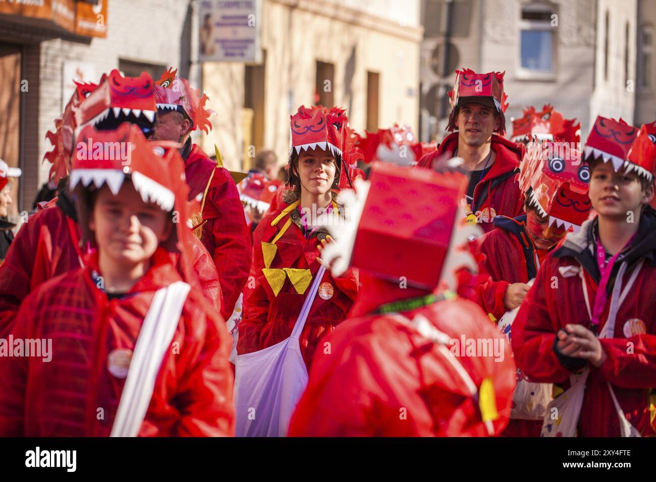 COLONIA, GERMANIA, 04 marzo: Partecipanti alla sfilata di Carnevale del 4 marzo 2014 a Colonia, Germania, Europa Foto Stock