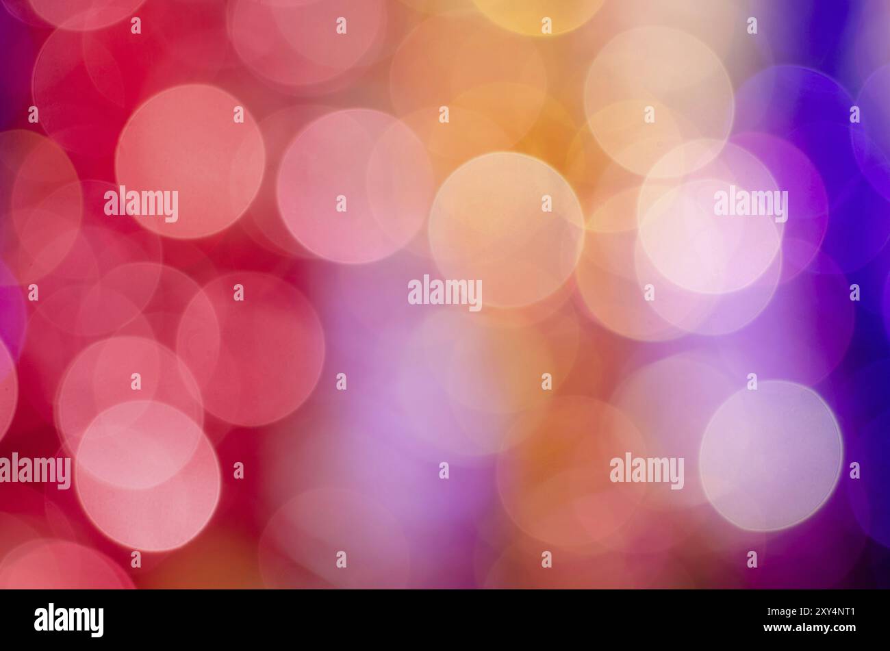 Colorato bokeh natalizio. La vera foto. Primo piano Foto Stock