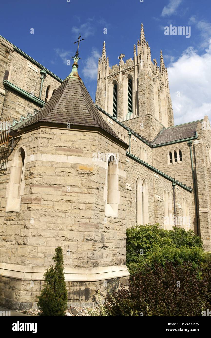 Ascensione della chiesa di nostro Signore in stile gotico a Westmount, un sobborgo di Montreal. Montreal, Quebec, Canada, Nord America Foto Stock