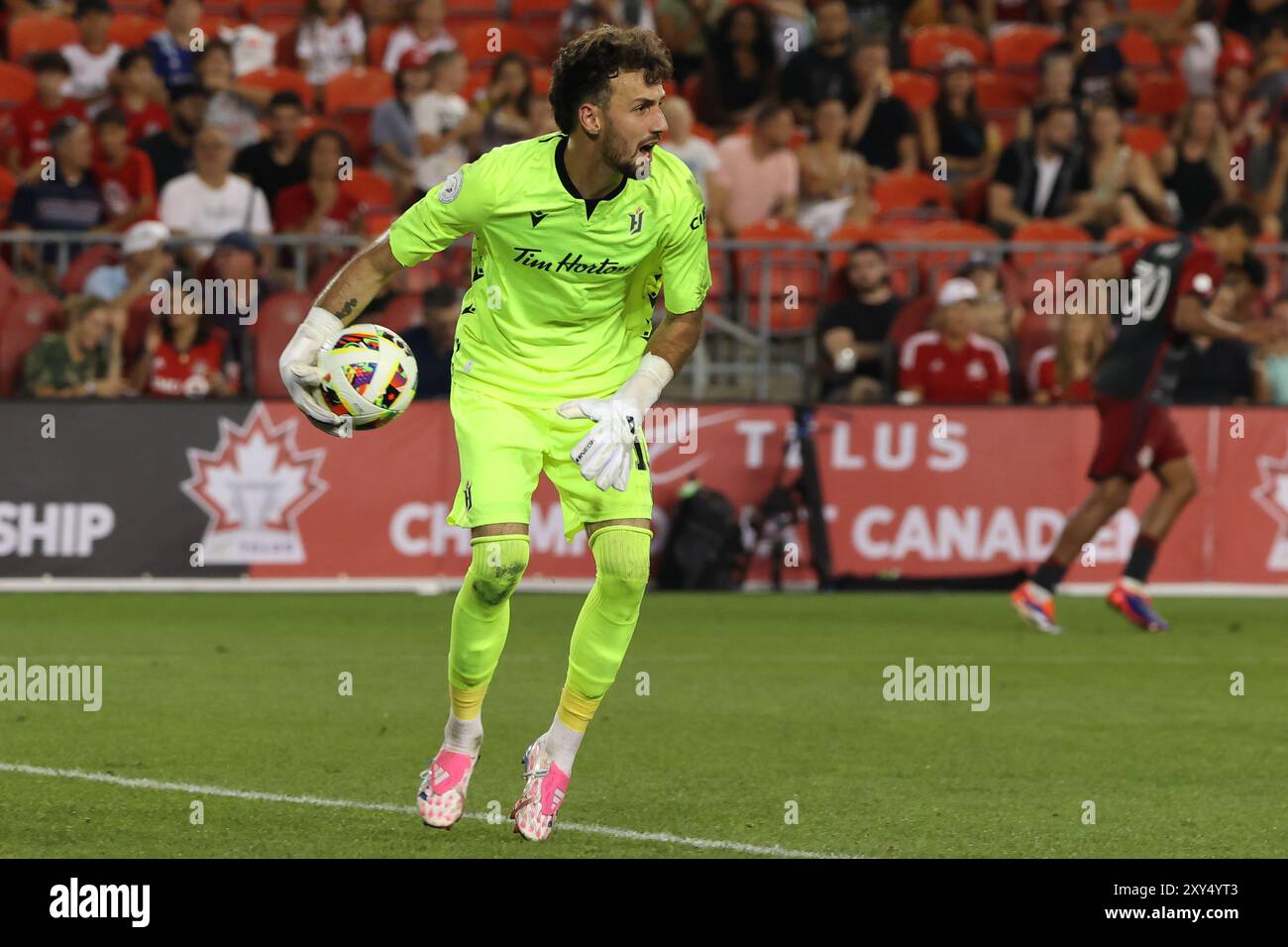 Toronto, Canada. 27 agosto 2024. Toronto, Ontario, Canada, 27 agosto 2024, semifinale del campionato canadese tra Toronto FC e Forge FC al BMO Field. (Foto di Indrawan Kumala/Sipa USA) credito: SIPA USA/Alamy Live News Foto Stock