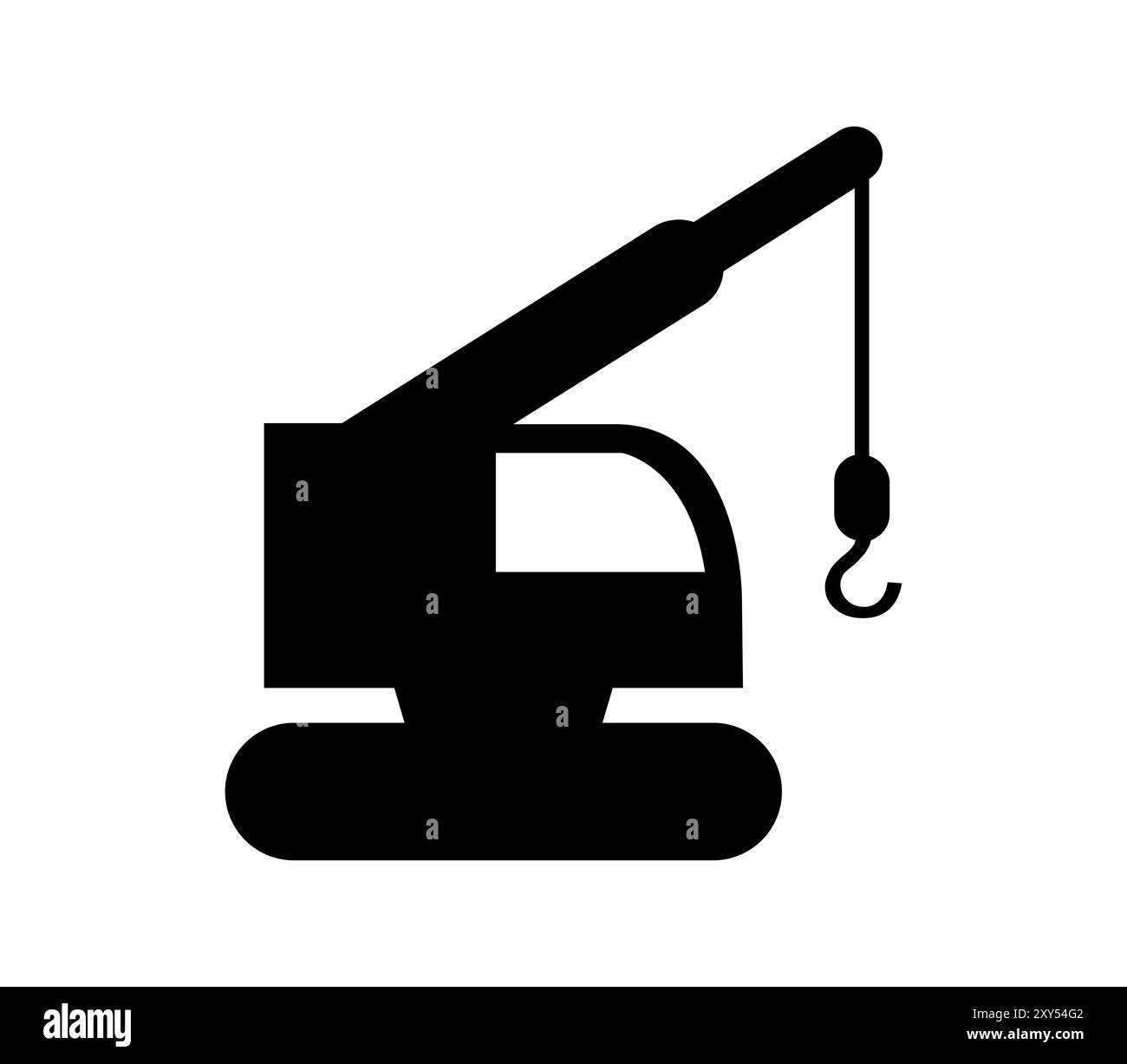 Icona gru illustrata in vettore su sfondo bianco Foto Stock