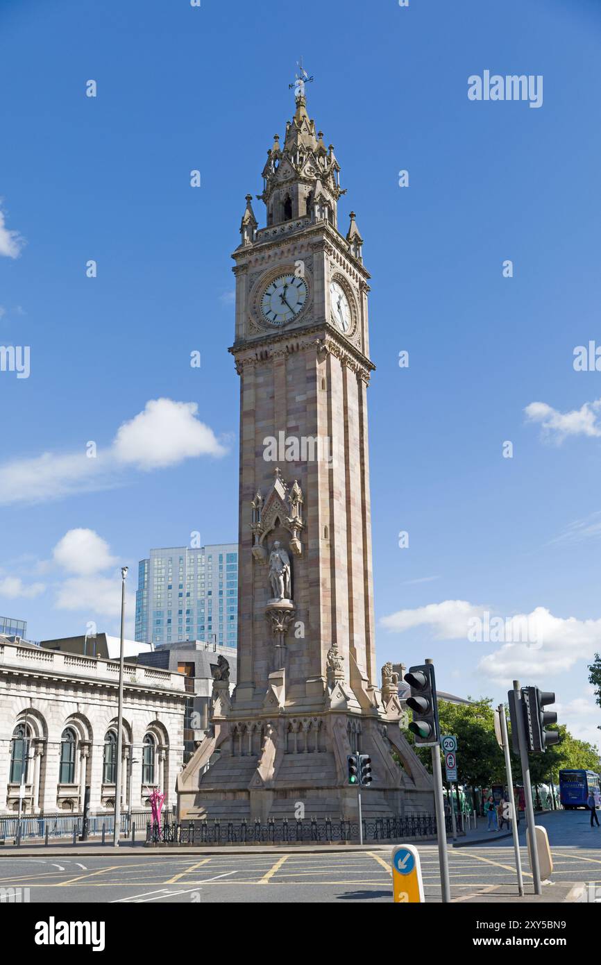 Albert Memorial Clock Tower, Belfast, Irlanda del Nord Foto Stock