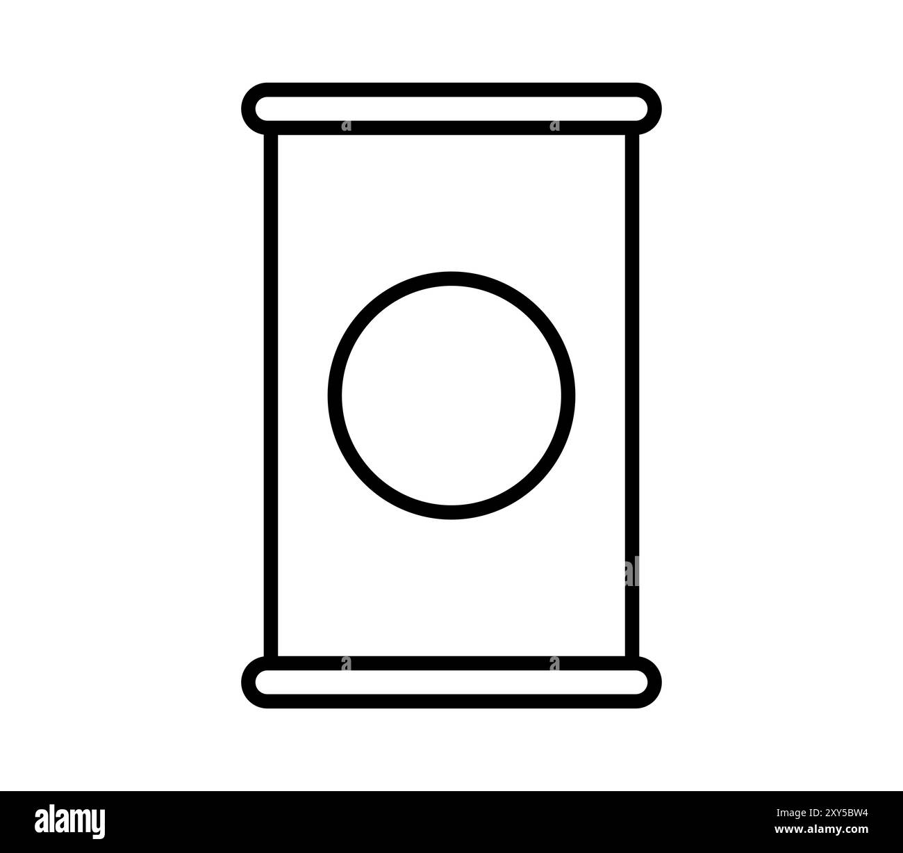 Icona del cibo di stagno illustrata in vettore su sfondo bianco Foto Stock