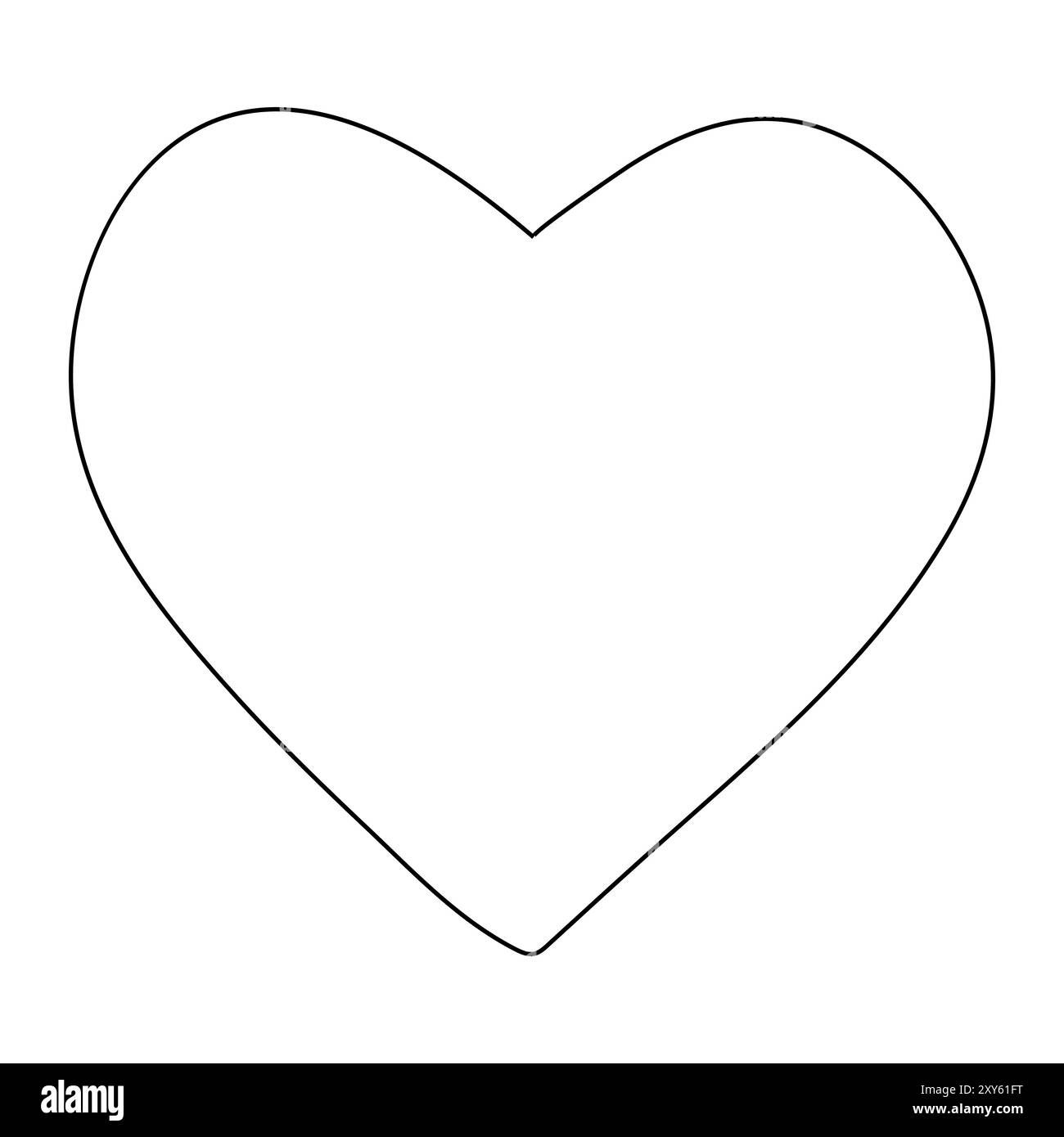 Immagine vettoriale continua a linea singola che disegna il cuore san valentino Illustrazione Vettoriale