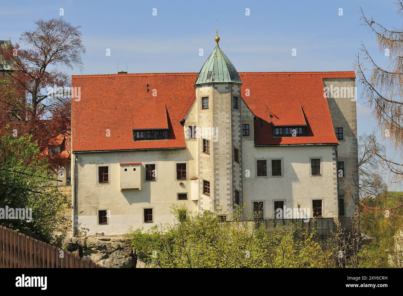 Castello di Hohnstein nella Svizzera sassone. Castello di Hohnstein in Sassonia Foto Stock