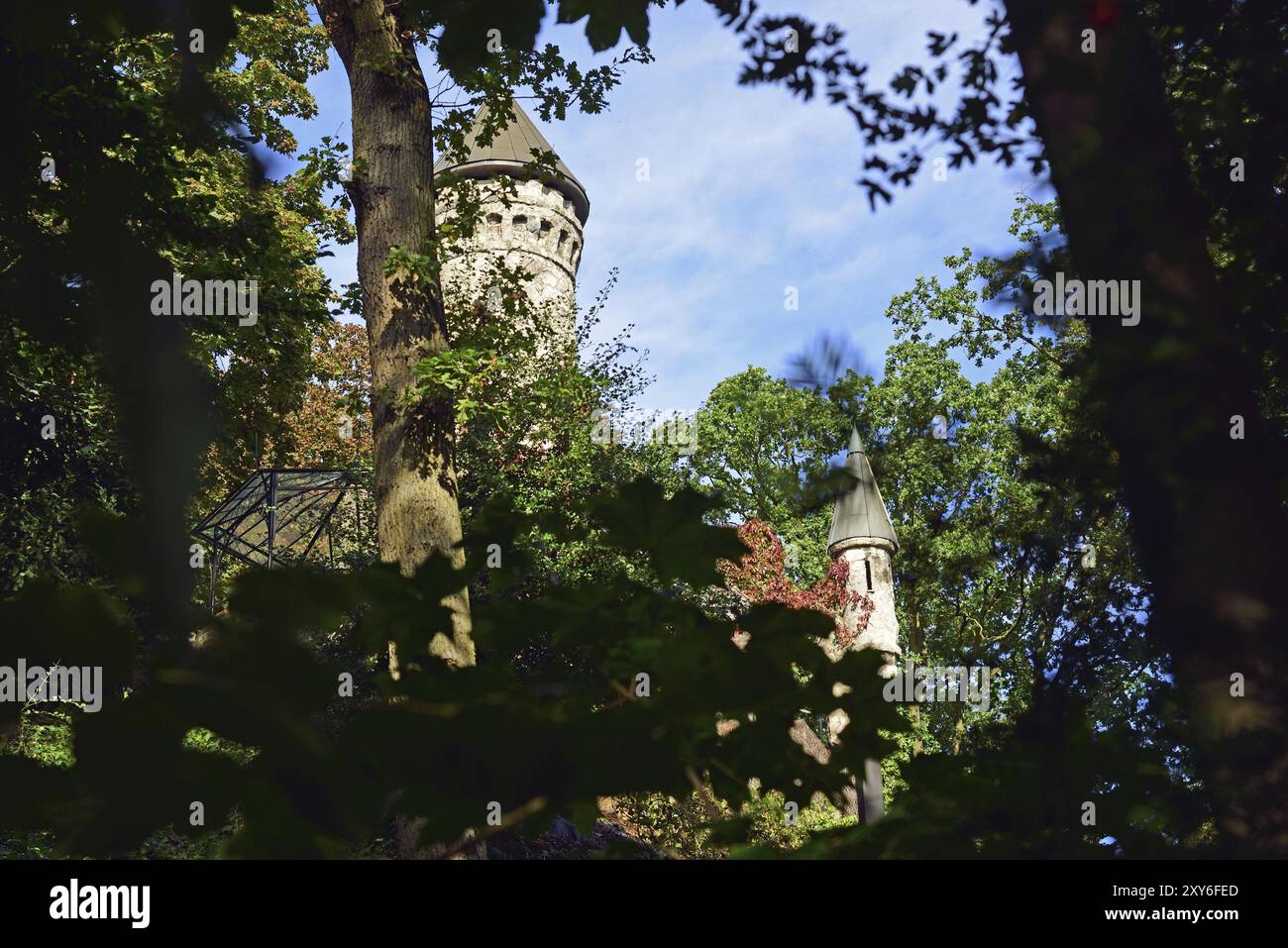 Europa, Germania, Amburgo, Poppenbuettel, Burg Henneberg, Alsterschloesschen, costruita nel 1887, Alsterlauf, Amburgo, Amburgo, Repubblica federale di Germania, Foto Stock