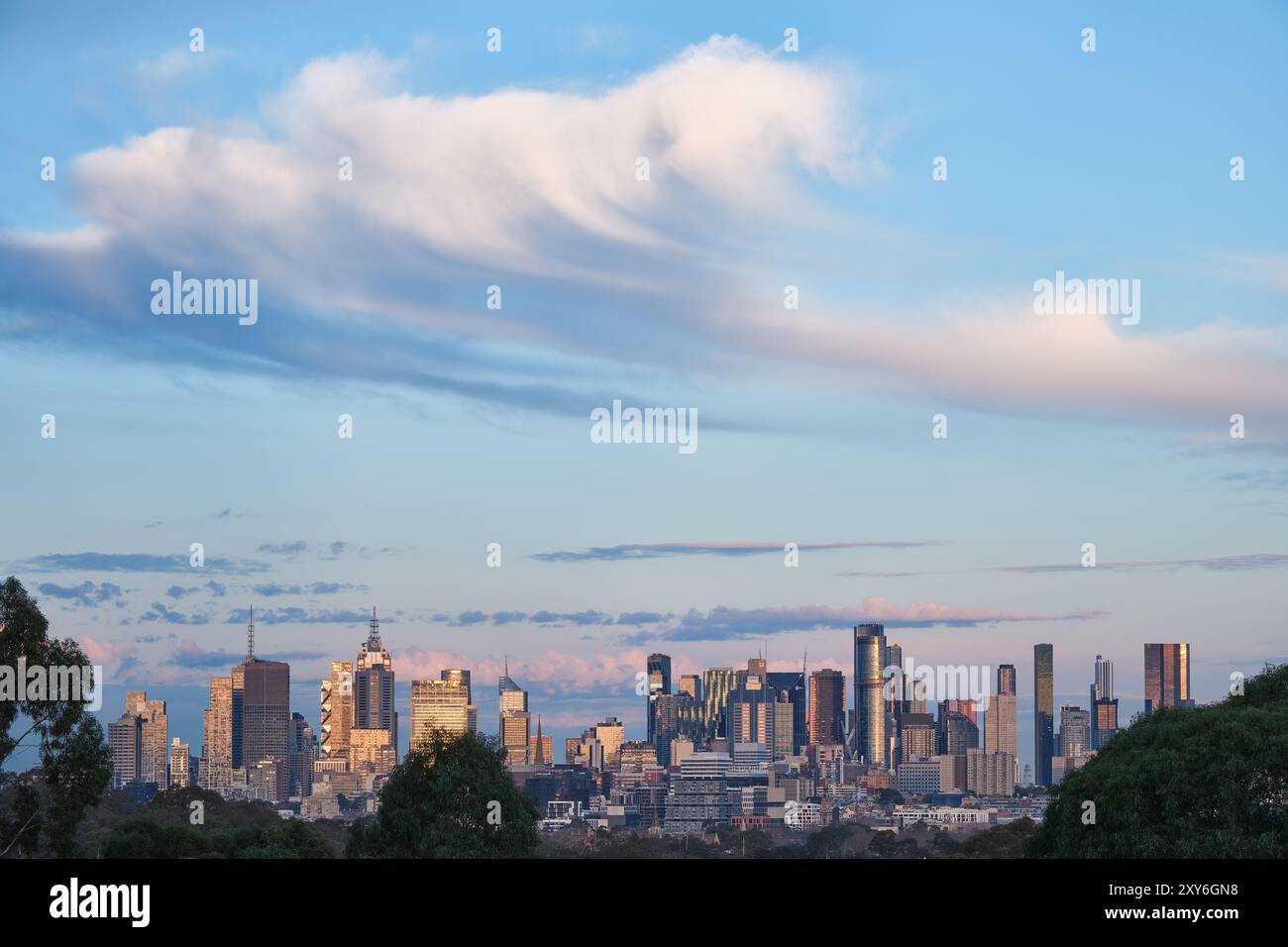 Nuvole su Melbourne Foto Stock