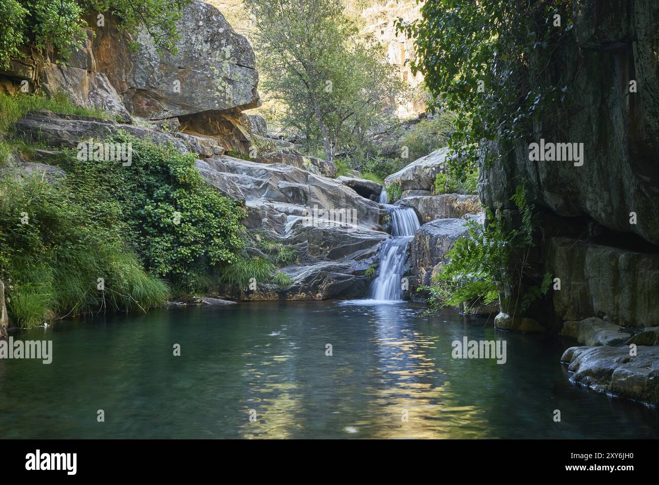 Cascata Drave ad Arouca Serra da Freita, Portogallo, Europa Foto Stock