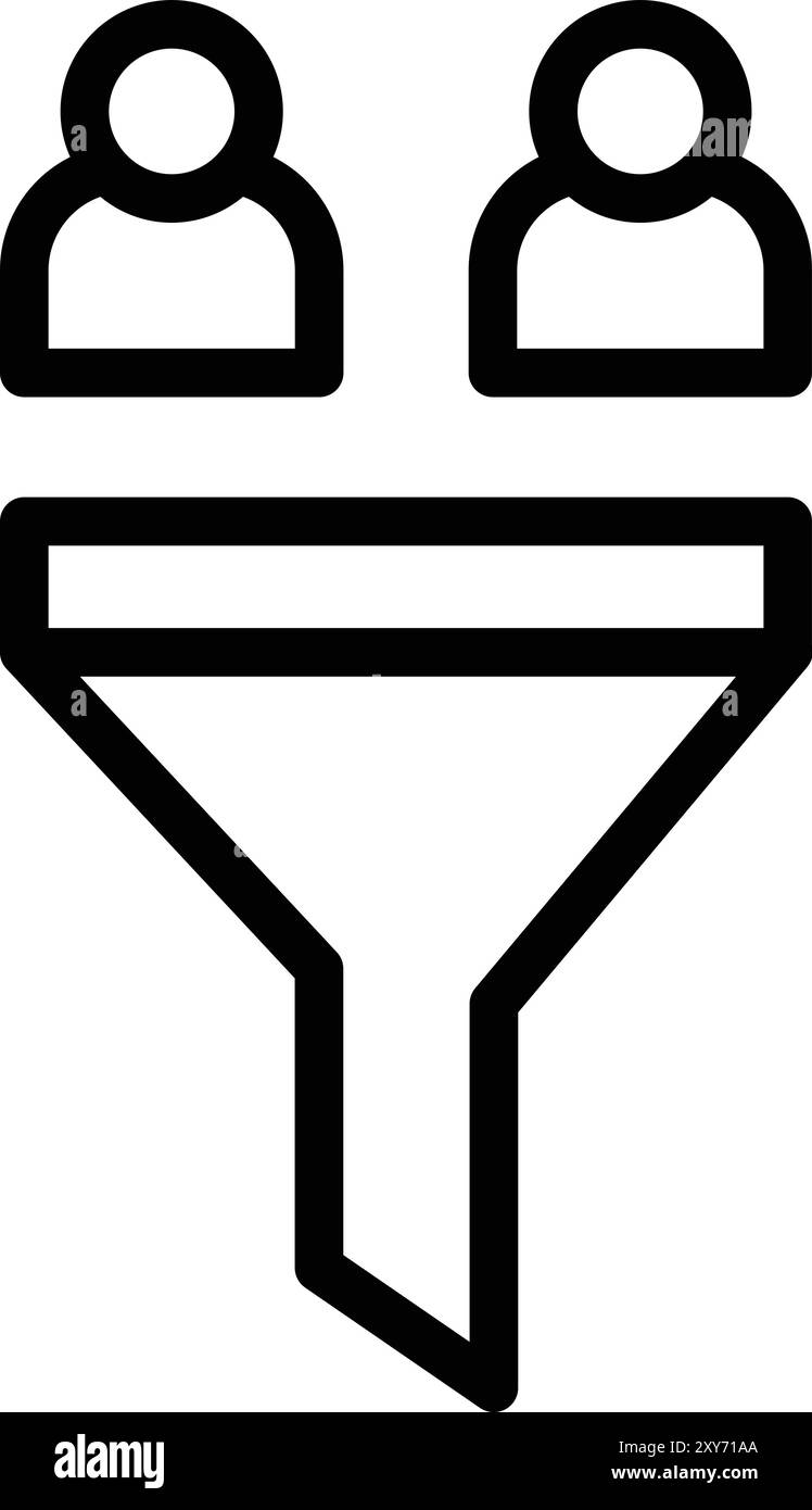 Illustrazione del design dell'icona del vettore dell'imbuto di vendita Illustrazione Vettoriale