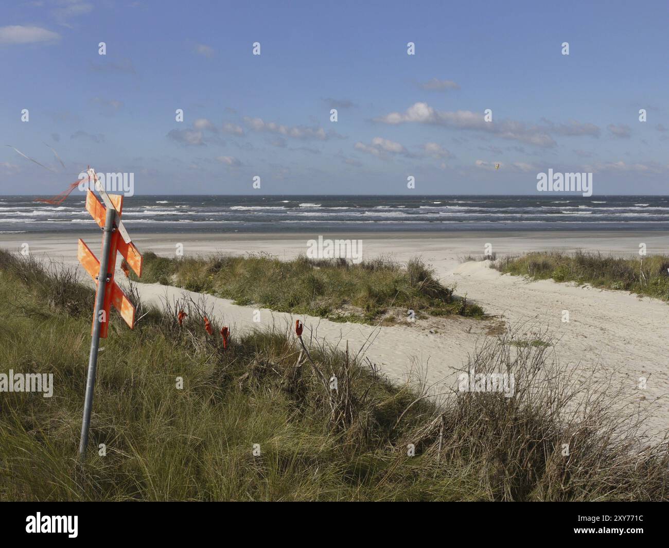 Spiaggia e dune sull'isola Juist. Spiaggia e dune sull'isola juist Foto Stock
