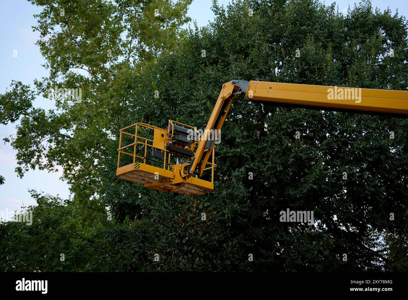 PIATTAFORMA BRACCIO ARTICOLATO ELETTRICO Foto Stock