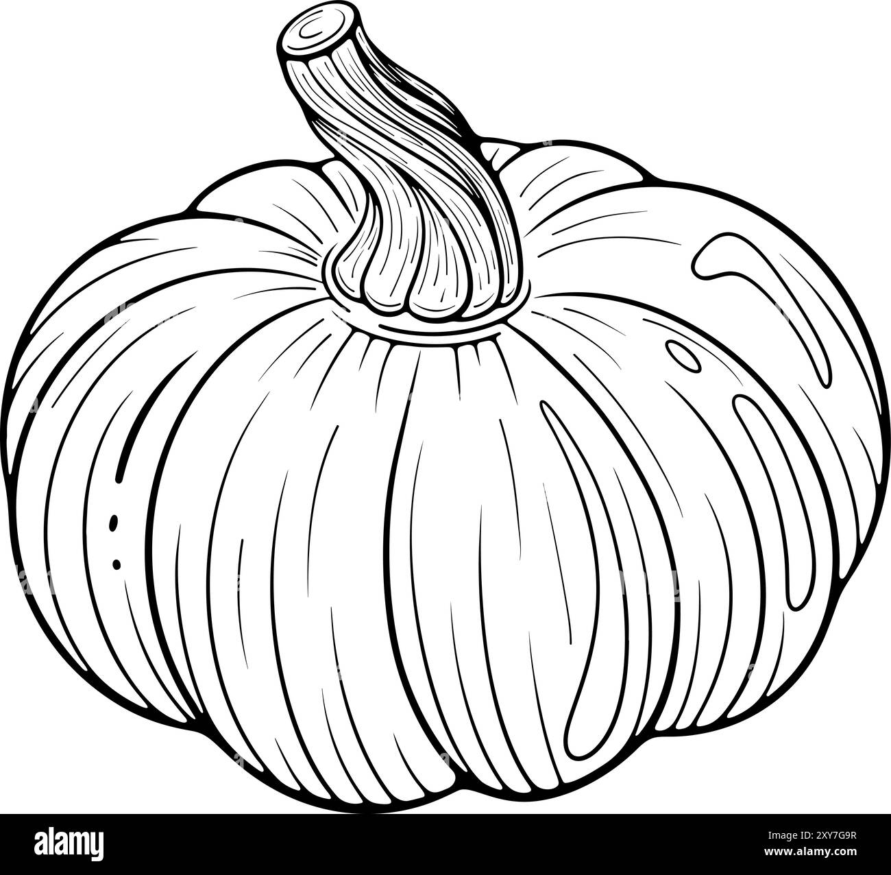 Grafica della linea della zucca Illustrazione Vettoriale