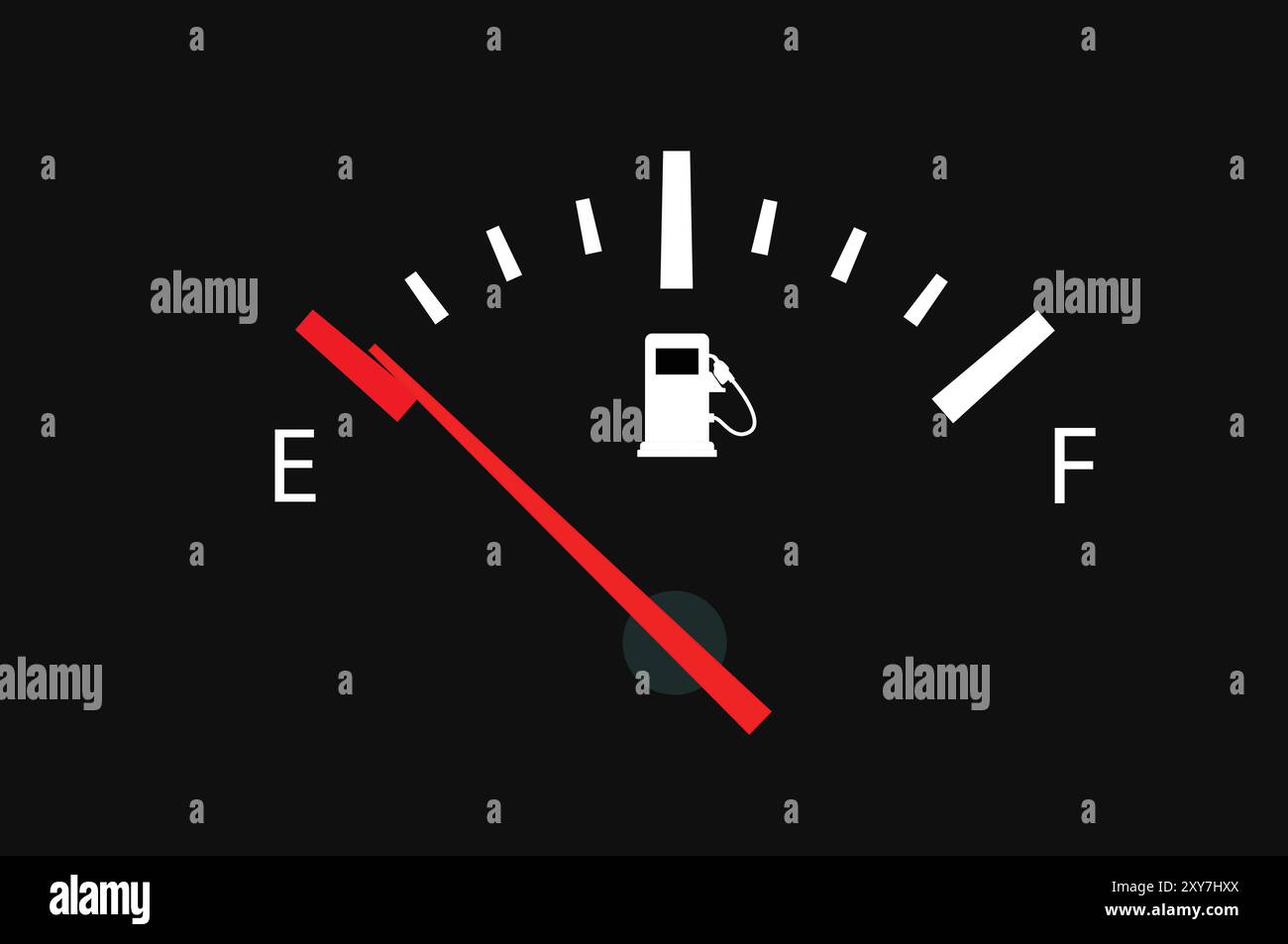 Indicatore carburante in economia, indicatore serbatoio carburante gas, indicatore carburante, misurazione olio, cruscotto olio Illustrazione Vettoriale