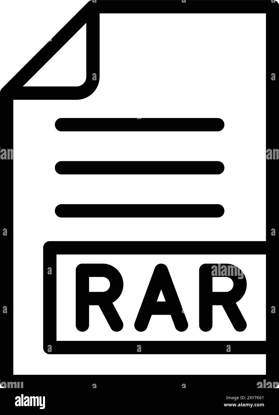 Illustrazione di progettazione dell'icona del vettore RAR Illustrazione Vettoriale