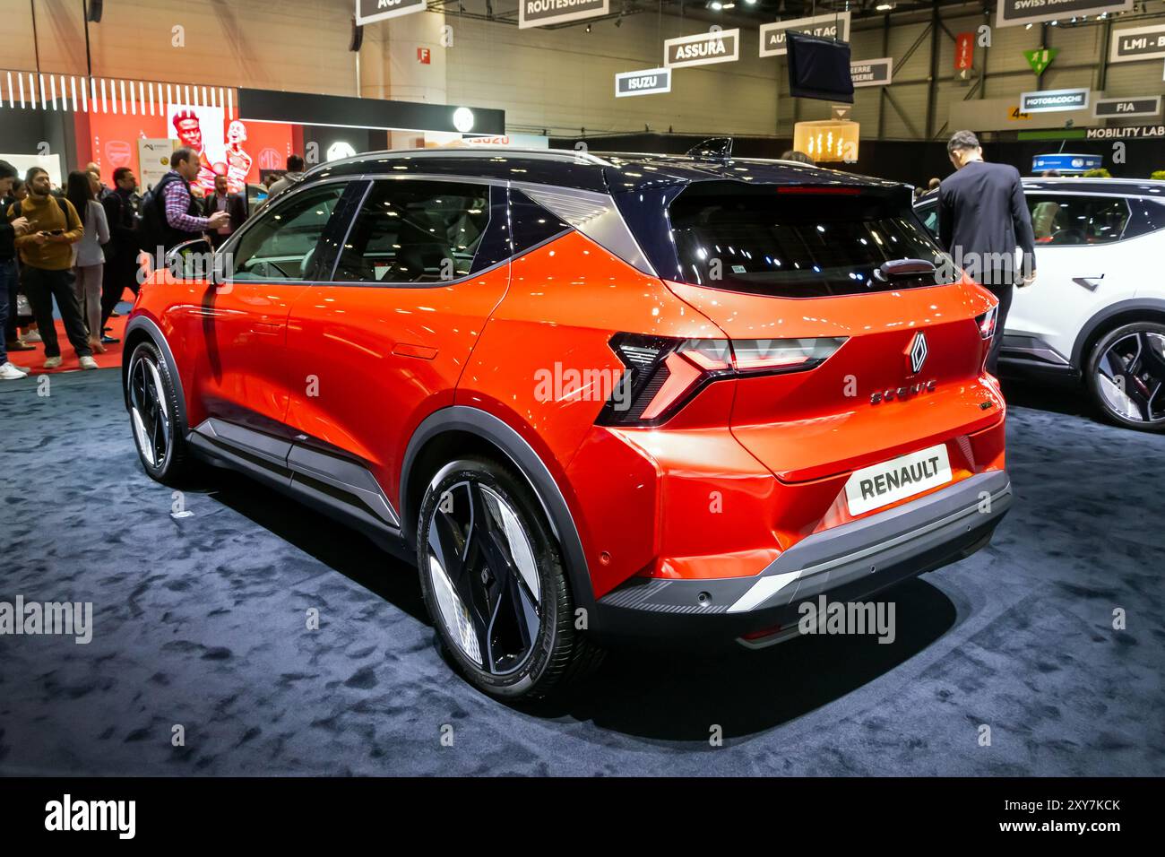Auto elettrica Renault Scenic e-Tech al Salone Internazionale dell'automobile di Ginevra. Svizzera - 26 febbraio 2024. Foto Stock