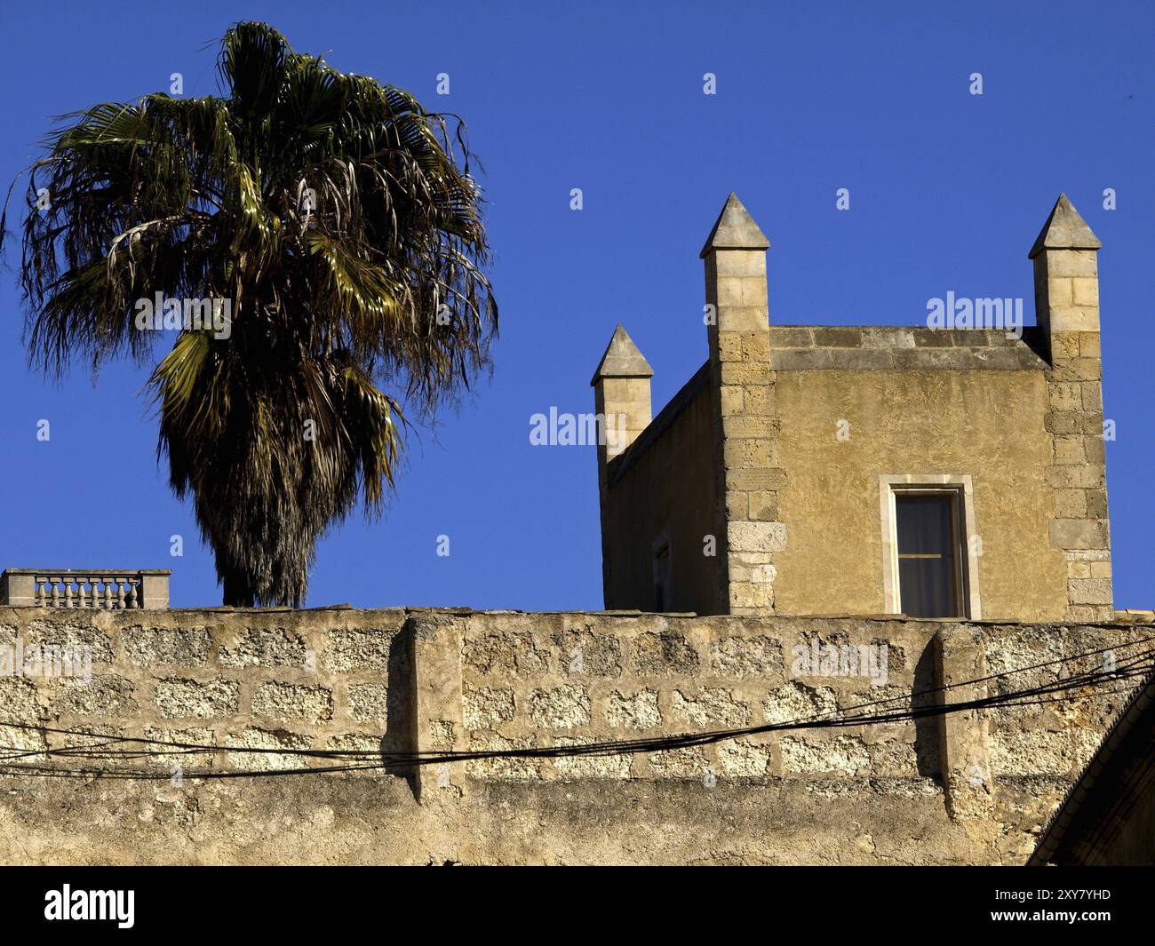 Palacio de los reyes de Mallorca (s.. XIV) . Sineu. Comarca de es Pla. Maiorca. Baleari. Espana Foto Stock