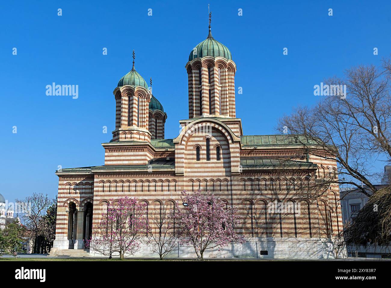 La cattedrale di San Demetrio è una cattedrale ortodossa rumena situata a Craiova, Romania Foto Stock