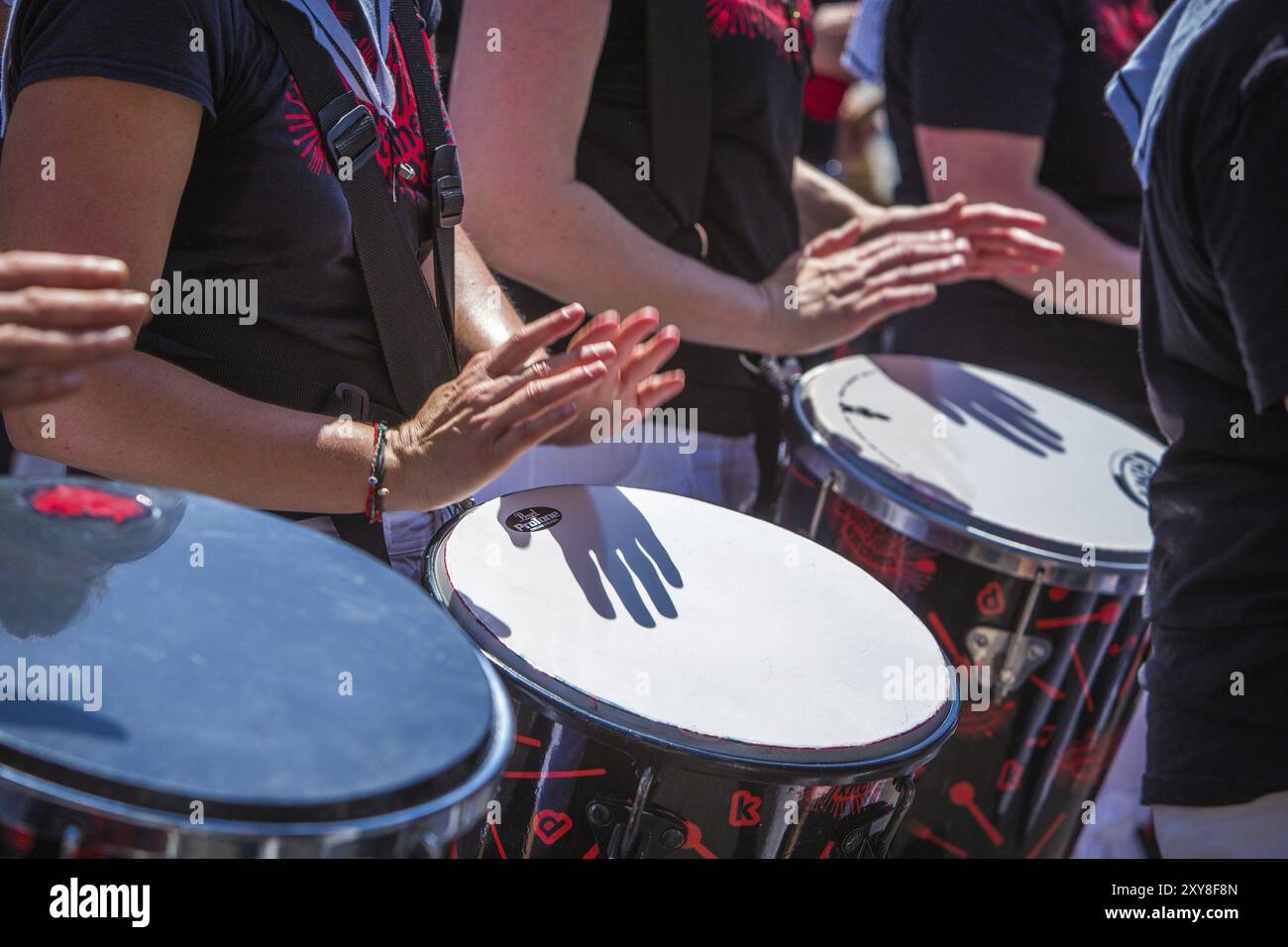 BERLINO, 08 GIUGNO: Partecipanti al Carnevale delle Culture. 8 giugno 2014 a Berlino, Germania, Europa Foto Stock