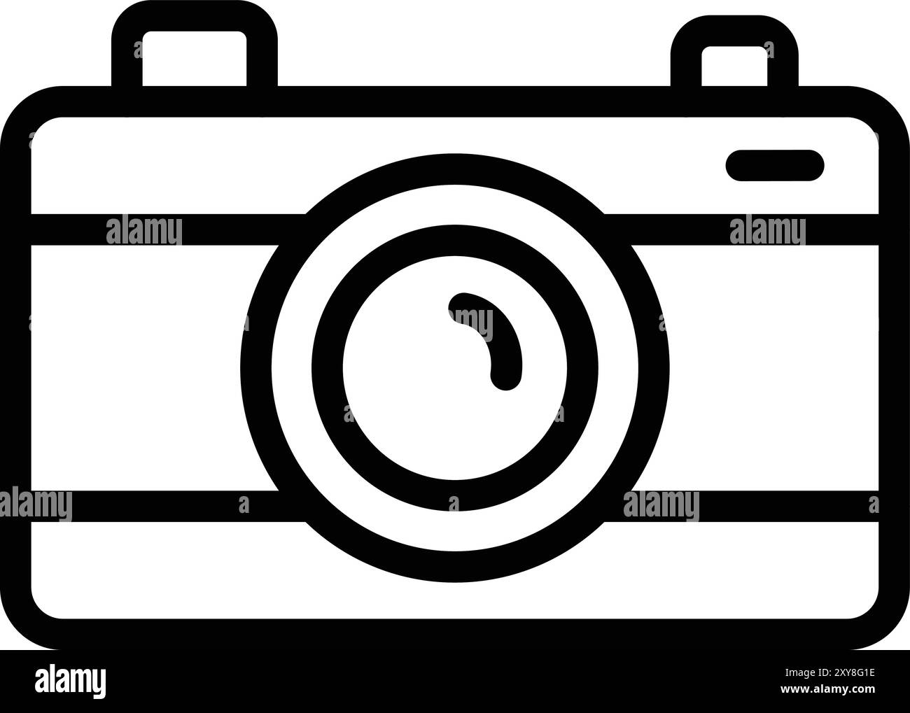 Illustrazione del disegno dell'icona vettore della fotocamera Illustrazione Vettoriale