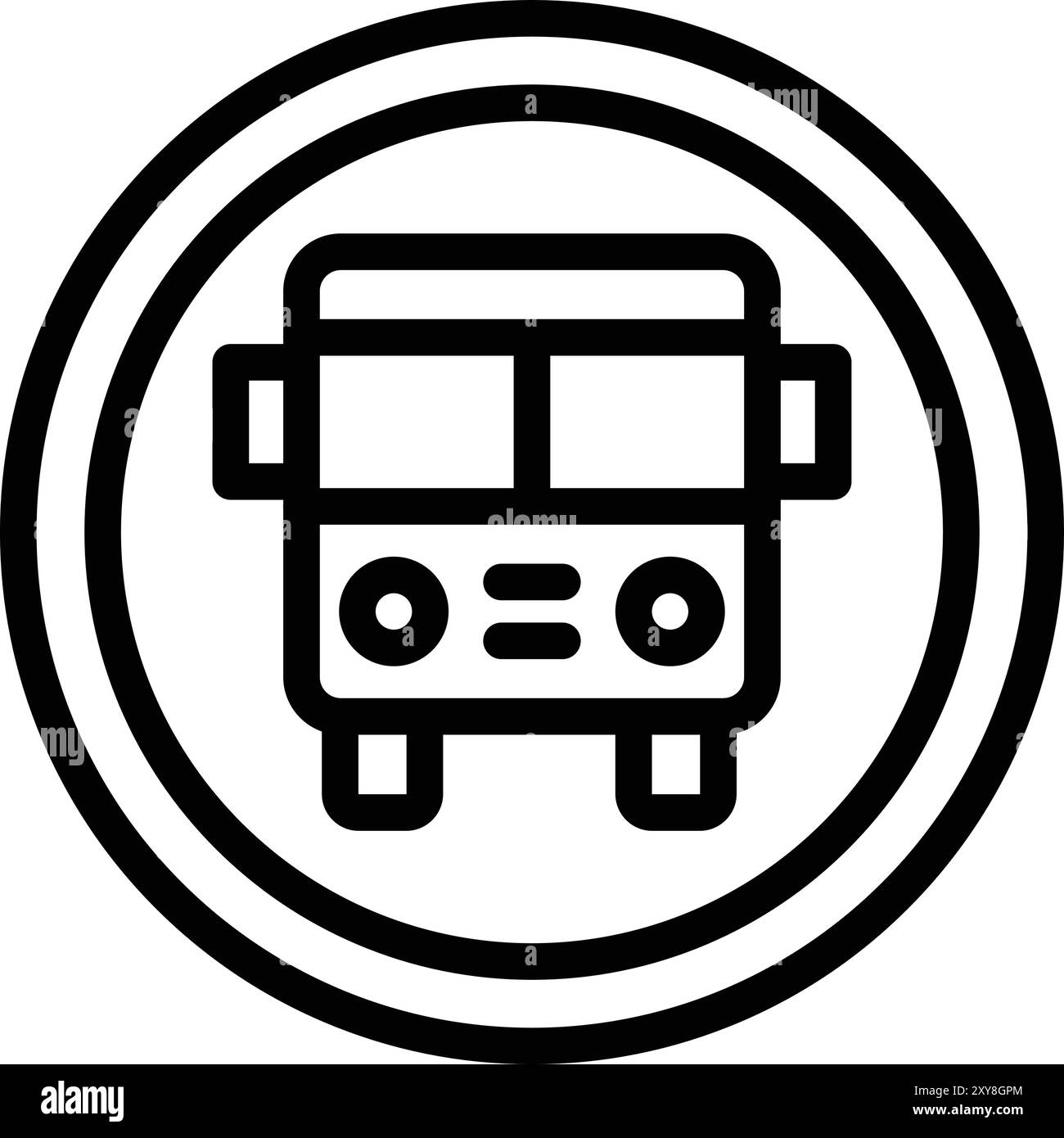 Illustrazione disegno icona Vector della fermata dell'autobus Illustrazione Vettoriale