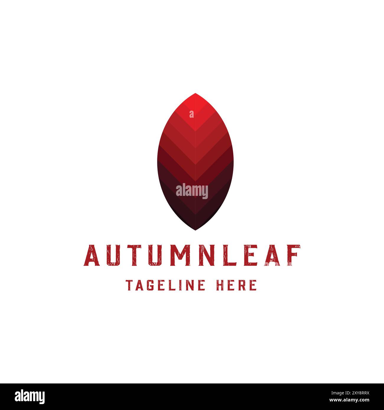 design astratto con logo in foglia d'autunno Illustrazione Vettoriale
