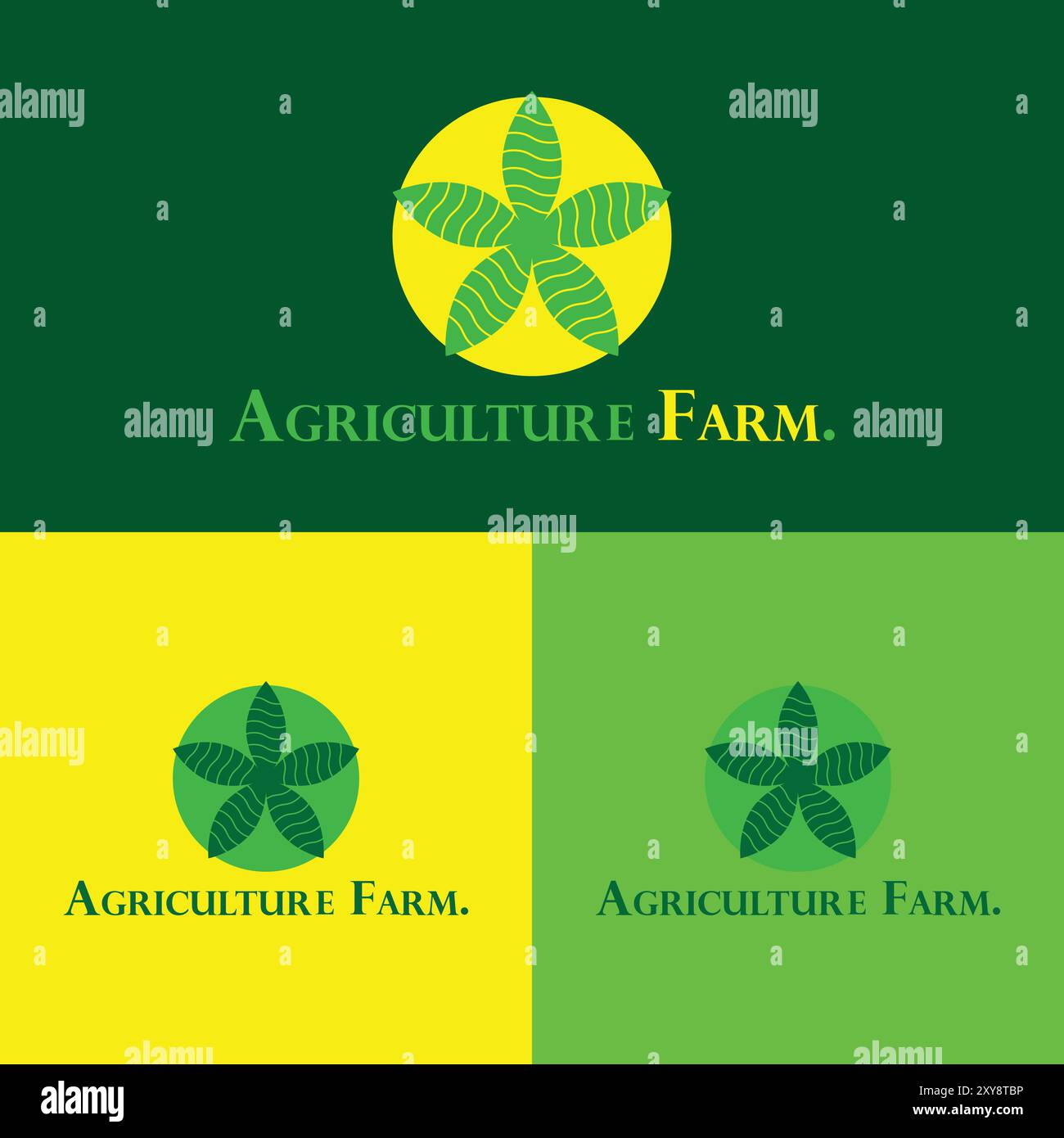 DESIGN DEL LOGO AGRICOLO Illustrazione Vettoriale