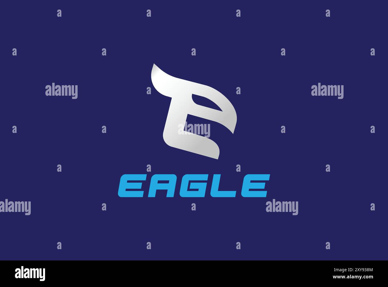 Lettera iniziale semplice e minimalista per Eagle Sport Finance Logo Design Illustrazione Vettoriale
