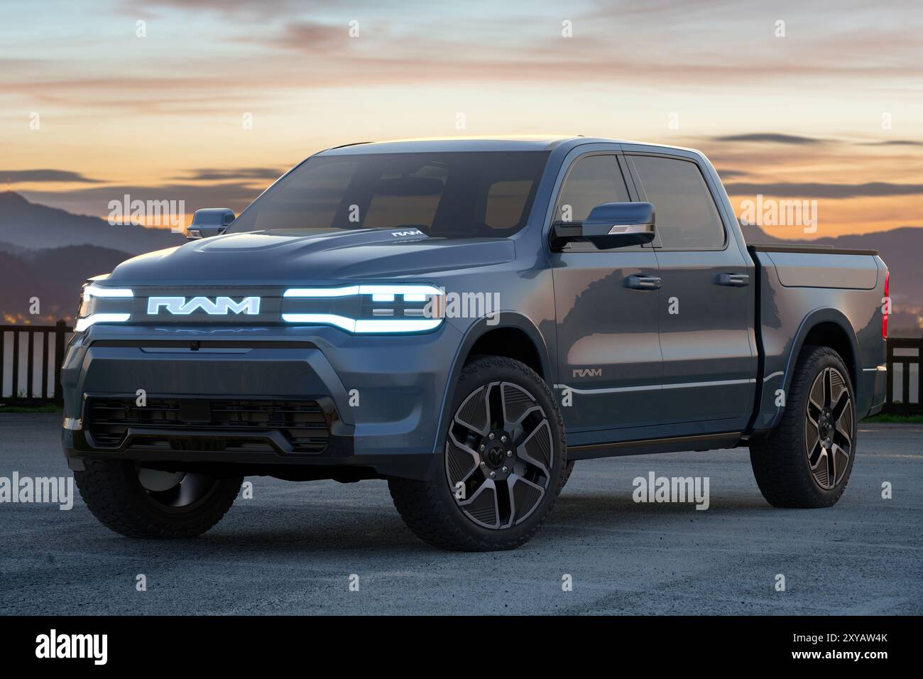 RAM 1500 Rev: Raccoglitore con capacità e autonomia della batteria da record Foto Stock