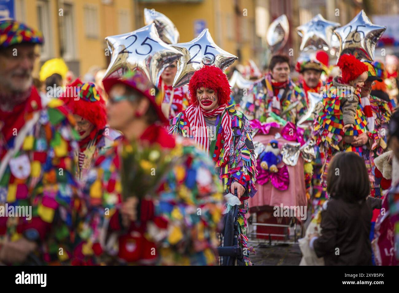 COLONIA, GERMANIA, 04 marzo: Partecipanti alla sfilata di Carnevale del 4 marzo 2014 a Colonia, Germania, Europa Foto Stock
