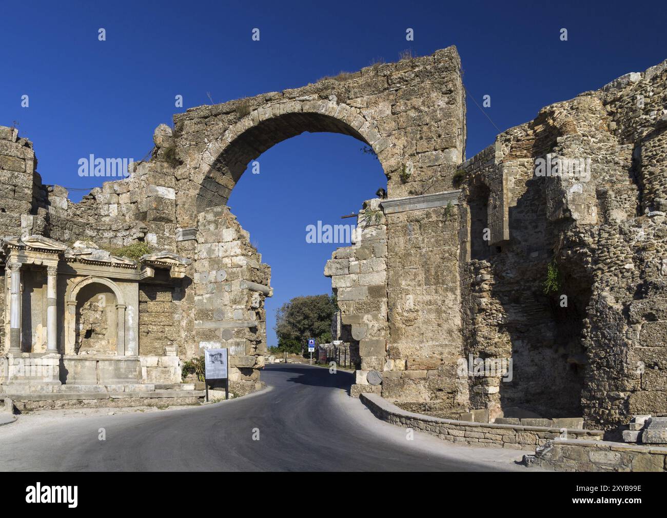 Tor Tor di Vespasiano, Side, Turchia, Asia Foto Stock
