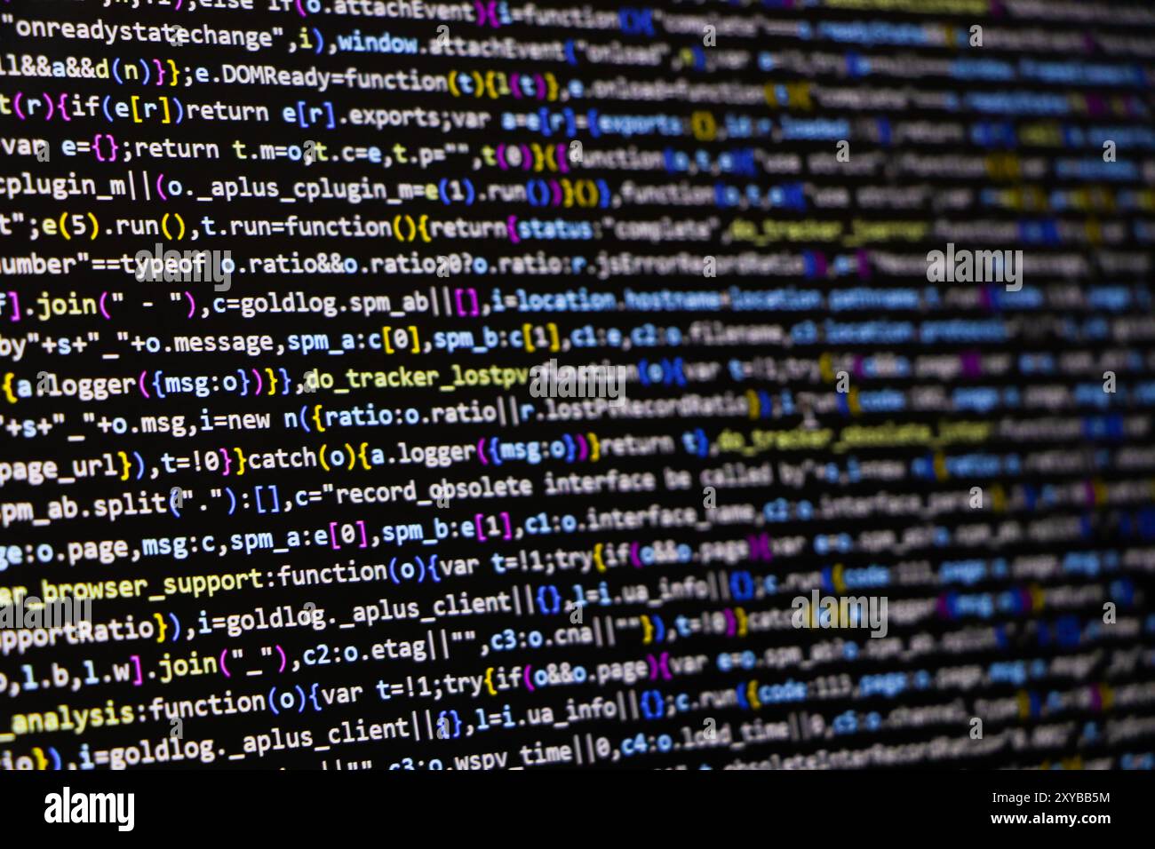 schermata di codifica di programmazione per lo sfondo tecnologico Foto Stock