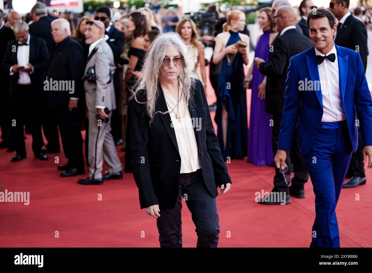 VENEZIA, ITALIA - AGOSTO 28 2024 - apertura tappeto rosso - Patty Smith partecipa ad un tappeto rosso per il film 'Beetlejuice Beetlejuice' durante la 81a Venezia Foto Stock