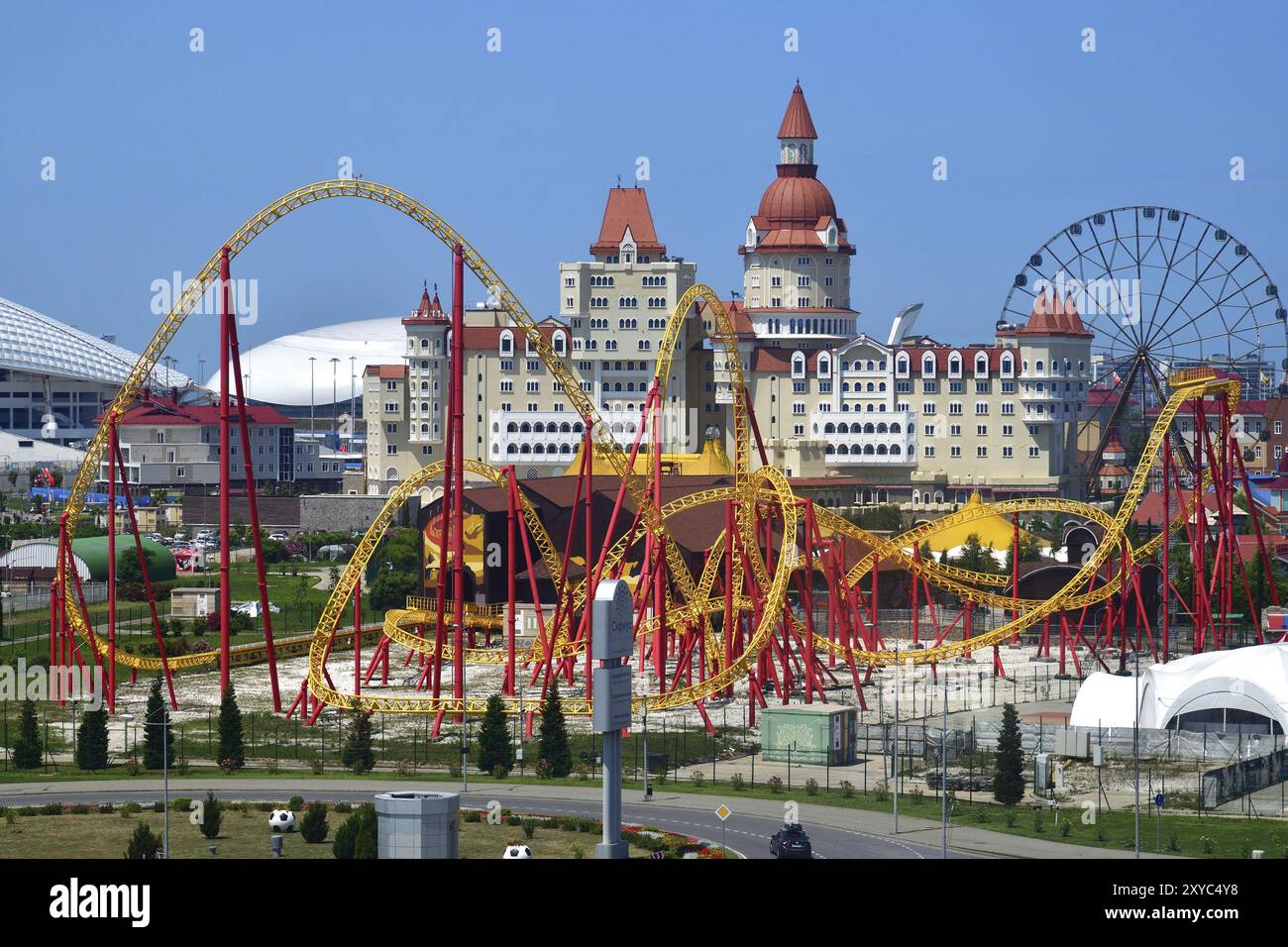 Sochi, Russia, 5 giugno. 2018 Sochi Park, entrato nella TOP-25 dei migliori parchi d'Europa nel 2016, Europa Foto Stock