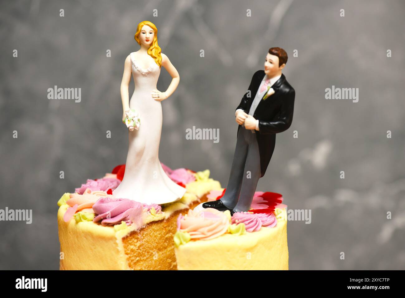 Torta nuziale divorzio. Foto Stock
